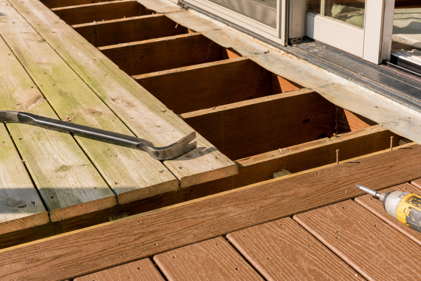 Composite deck installation