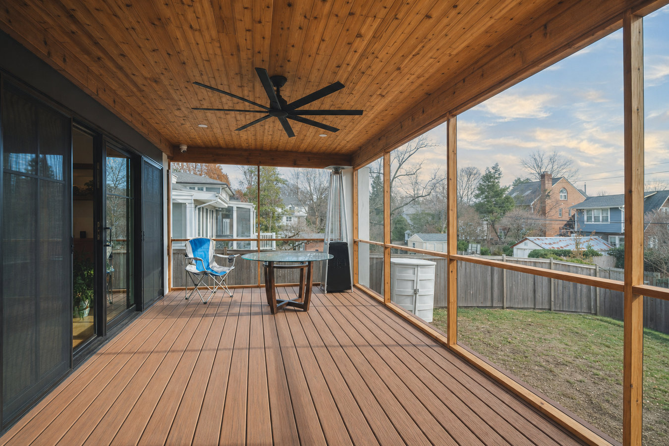 Screened-in porches and screened decks
